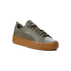 PUMA 36648705 Smash Platform L. Zielone buty sportowe damskie Puma, bez wzorów, ze skóry, sportowe. Za 279,99 zł.