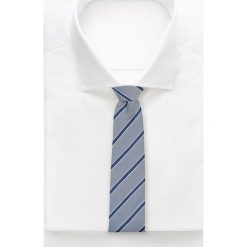 Wzorzysty krawat w paski - Szary. Szare krawaty męskie marki Reserved, w paski. Za 39,99 zł.