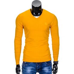 Swetry męskie: SWETER MĘSKI E74 – ŻÓŁTY