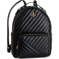 Plecak TORY BURCH - Kira Chevron Zip-Around Backpack 55220 Black 001. Czarne plecaki damskie Tory Burch, bez wzorów, ze skóry, klasyczne. Za 2449,00 zł.