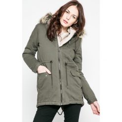 Only - Parka Macy. Zielone parki damskie marki ONLY, s, z bawełny, długie, z kapturem. W wyprzedaży za 139,90 zł.