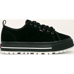 Tommy Jeans - Buty skórzane. Czarne buty sportowe damskie Tommy Jeans, bez wzorów, z jeansu, sportowe. Za 399,90 zł.