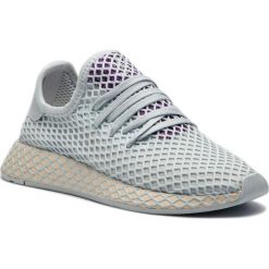 Buty adidas - Deerupt Runner W CG6083 Blutin /Ecrtin/Actpur. Niebieskie buty sportowe damskie Adidas, na co dzień, bez wzorów, z tworzywa sztucznego, bez obcasa, na płaskiej podeszwie, bez zapięcia. W wyprzedaży za 279,00 zł.