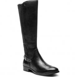 Oficerki CAPRICE - 9-25521-21 Black Nappa 022. Czarne buty zimowe damskie Caprice, z materiału. Za 519,90 zł.