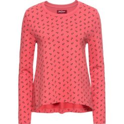 Bluza z nadrukiem, długi rękaw bonprix jasny koralowy z nadrukiem. Bluzy damskie bonprix. Za 32,99 zł.