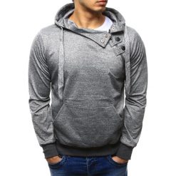 Bluzy męskie: Bluza męska z kapturem szara (bx2278)
