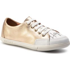 Tenisówki KAZAR - Amelia 38047-11-13 Gold. Żółte półbuty damskie Kazar, z napisami, ze skóry, bez zapięcia. Za 399,00 zł.