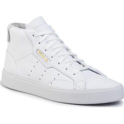 Buty adidas - Sleek Mid W EE4726 Fwwht/Ftwwht/Crywht. Białe buty sportowe damskie Adidas, ze skóry. W wyprzedaży za 279,00 zł.