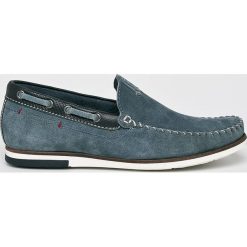 Wrangler - Mokasyny Sharky. Niebieskie mokasyny męskie marki Wrangler, ze skóry. Za 299,90 zł.