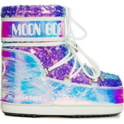 Śniegowce MOON BOOT CLASSIC LOW 50 LEATHER. Szare śniegowce damskie Moon Boot, na zimę, ze skóry, przed kostkę, bez zapięcia. Za 1540,00 zł.