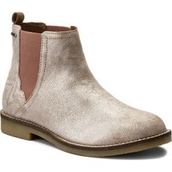 Sztyblety PEPE JEANS - Roy Chelsea PGS50103 Pink 319. Brązowe botki damskie na obcasie marki Pepe Jeans, z jeansu. W wyprzedaży za 209,00 zł.