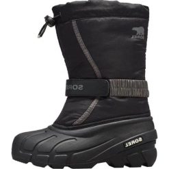 Sorel śniegowce chłopięce YOUTH FLURRY 7 czarny. Czarne buty chłopięce sportowe Sorel, z materiału, bez zapięcia. Za 309,00 zł.