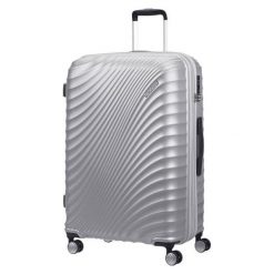 American Tourister Walizka Podróżna Jet Glam 77 Cm Srebrna. Szare walizki American Tourister, bez wzorów, sportowe. W wyprzedaży za 482,00 zł.