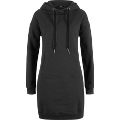 Sukienka dresowa bonprix czarny. Czarne sukienki damskie bonprix, z dresówki. Za 69,99 zł.