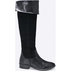 Caprice - Kozaki. Czarne buty zimowe damskie Caprice, z materiału, na obcasie. W wyprzedaży za 359,90 zł.