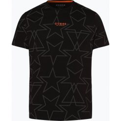 Guess Jeans - T-shirt męski, czarny. Czarne t-shirty męskie Guess Jeans, m, z aplikacjami, z bawełny, bez kołnierzyka. Za 179,95 zł.