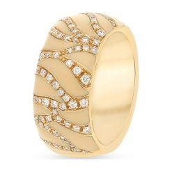 Pierścionek Złoty - złoto 750, Brylant 0,42ct. Żółte pierścionki damskie W.KRUK, z brylantem, złote. Za 13900,00 zł.