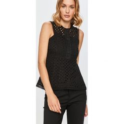 Answear Lab - Bluzka. Czarne bluzki damskie Answear Lab, na co dzień, s, bez wzorów, z bawełny, casualowe, z okrągłym kołnierzem, z krótkim rękawem. Za 119,90 zł.