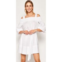 Sukienka letnia TwinSet 201TT2041. Czarne sukienki damskie Twinset, na lato, bez wzorów, z elastanu, bez kołnierzyka, bez rękawów. Za 799,00 zł.