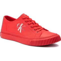 Trampki CALVIN KLEIN JEANS - Iaco S0593 Tomato. Czerwone półbuty męskie marki Calvin Klein Jeans, na co dzień, bez wzorów, z jeansu, eleganckie, bez zapięcia. Za 469,00 zł.