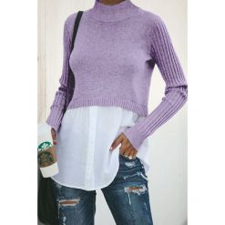 Bluzka damska VIRDA PURPLE. Białe bluzki damskie Bluzka damska VIRDA PURPLE, uniwersalny, bez wzorów, bez kołnierzyka, bez rękawów. W wyprzedaży za 68,00 zł.
