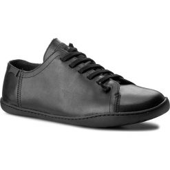 Półbuty CAMPER - Peu Cami 17665-014 Black. Czarne półbuty męskie Camper, na co dzień, bez wzorów, ze skóry, eleganckie, bez zapięcia. W wyprzedaży za 499,00 zł.
