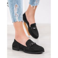Zamszowe lordsy. Lordsy damskie SHELOVET, z zamszu, bez obcasa. Za 49,00 zł.