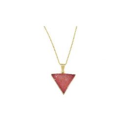 Colare Druza Agatu Sweet Pink złoto. Różowe naszyjniki damskie Brazi druse jewelry, z agatem, srebrne. Za 170,00 zł.