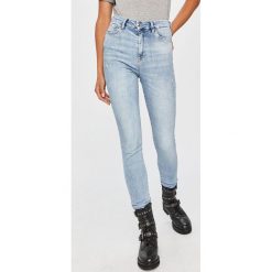 Answear - Jeansy Answear Lab. Niebieskie jeansy damskie ANSWEAR, s, bez wzorów, z elastanu, z podwyższonym stanem. Za 129,90 zł.