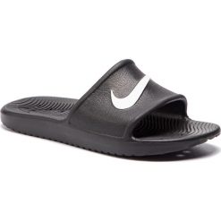 Klapki NIKE - Kawa Shower (GS/PS) BQ6831 001 Black/White. Czarne klapki damskie Nike, bez wzorów, z tworzywa sztucznego, bez obcasa. Za 79,00 zł.