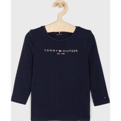 Tommy Hilfiger - Longsleeve dziecięcy 98-176 cm. Szare t-shirty chłopięce TOMMY HILFIGER, z nadrukiem, z bawełny, z długim rękawem. W wyprzedaży za 89,90 zł.