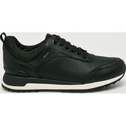 Geox - Buty. Czarne buty sportowe damskie marki Geox, bez wzorów, ze skóry, sportowe. W wyprzedaży za 449,90 zł.