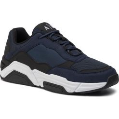 Sneakersy ARMANI EXCHANGE - XUX026 XV070 A138 Black/Navy. Niebieskie sneakersy męskie Armani Exchange, bez zapięcia. W wyprzedaży za 389,00 zł.