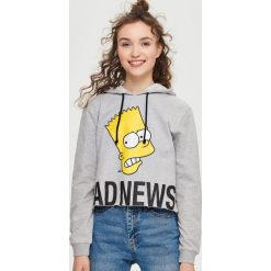 Bluzy rozpinane damskie: Bluza the simpsons - Jasny szar