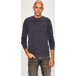 Tom Tailor Denim - Sweter. Niebieskie swetry męskie TOM TAILOR DENIM, xxl, bez wzorów, z bawełny, z okrągłym kołnierzem, bez kaptura. W wyprzedaży za 139,90 zł.