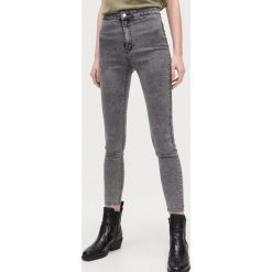 Jegginsy high waist - Szary. Szare jeansy damskie Cropp, bez wzorów, z jeansu. Za 59,99 zł.