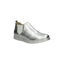 Botki Casu BOTKI 3138. Szare botki damskie marki Casu, bez obcasa, bez zapięcia. Za 129,99 zł.