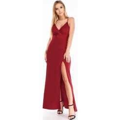 Sukienka maxi na ramiączkach. Sukienki damskie Made in Poland, bez wzorów, z poliesteru, bez kołnierzyka, bez rękawów, maxi. Za 159,00 zł.