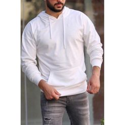 Bluza męska PABLO. Białe bluzy męskie Bluza męska PABLO, s, bez wzorów, bez kołnierzyka, bez rękawów, bez kaptura. W wyprzedaży za 99,00 zł.