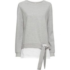 Bluza dresowa bonprix jasnoszary melanż - biały. Białe bluzy damskie bonprix, melanż, z dresówki. Za 74,99 zł.