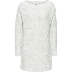 Swetry oversize damskie: Sweter bonprix ecru-szary melanż