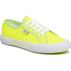 Tenisówki PEPE JEANS - Aberlady Fluor PLS30952 Neon Yellow 044. Żółte półbuty damskie Pepe Jeans, na co dzień, bez wzorów, z jeansu, bez obcasa, na płaskiej podeszwie, bez zapięcia. W wyprzedaży za 169,00 zł.