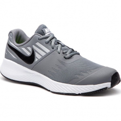 Buty NIKE - Star Runner (GS) 907254 006 Cool Grey/Black/Volt/Wolf Grey. Szare buty sportowe damskie Nike, bez wzorów, z tworzywa sztucznego, sportowe, do biegania. W wyprzedaży za 149,00 zł.