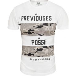 Koszulka męska t-shirt biały Recea. Białe koszulki męskie Recea, m, z bawełny. W wyprzedaży za 9,99 zł.