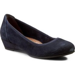 Creepersy damskie: Półbuty JANA - 8-22204-34 Navy Suede 806
