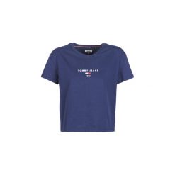 T-shirty z krótkim rękawem Tommy Jeans TJW CORP LOGO TEE. Niebieskie t-shirty damskie marki Tommy Jeans, s, bez wzorów, z jeansu, bez kołnierzyka. Za 179,00 zł.