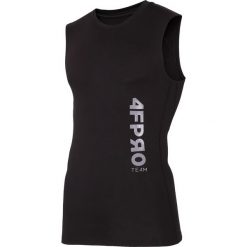 Koszulka baselayer 4FPro TSMF402 - głęboka czerń allov. Koszulki męskie 4f, xs, bez wzorów, z jersey, bez kołnierzyka. W wyprzedaży za 39,99 zł.