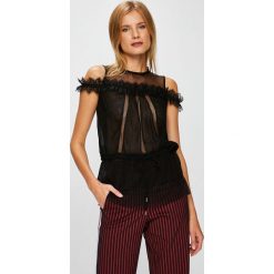 Pinko - Top. Czarne bluzki damskie marki Pinko, bez wzorów, z poliesteru, casualowe, z okrągłym kołnierzem, bez rękawów. W wyprzedaży za 569,90 zł.