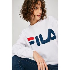 Fila - Bluza. Białe bluzy damskie Fila, s, z nadrukiem, z bawełny, bez rękawów, bez kaptura. W wyprzedaży za 199,90 zł.