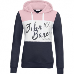 Bluza z kapturem i nadrukiem bonprix ciemnoniebieski. Niebieskie bluzy z kapturem damskie bonprix, z nadrukiem. Za 89,99 zł.